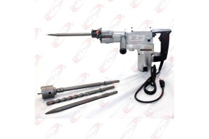  850W Electric Rotary Hammer Drill & Demolition Mode 500BMP w/ Core Bit Hole Saw